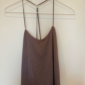 Mauve strappy tank top